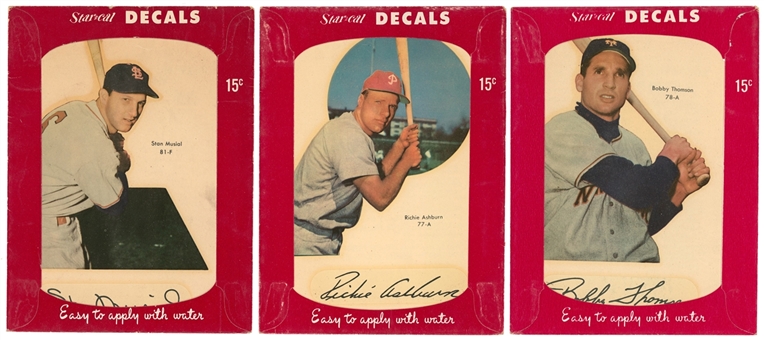 1952 Star Cal Decals Collection Including Bobby Thomson, Stan Musial (26)